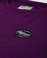 Shop Women's Purple Typography Oversized T-shirt