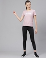Shop Women's Purple Typography Slim Fit T-shirt-Full