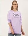 Shop Women's Purple Typography T-shirt-Front