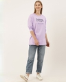 Shop Women's Purple Typography T-shirt