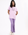 Shop Women's Purple Waku Waku Graphic Printed Boyfriend T-shirt-Design