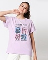 Shop Women's Purple Weekend Plans Typography Boyfriend T-shirt-Front