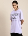 Shop Women's Purple Whatever Typography Oversized T-shirt-Design
