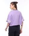 Shop Women's Purple Whats Doc Graphic Printed Oversized Crop T-shirt-Design