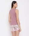 Shop Women's Purple & White Cactus Top & Shorts Set-Design