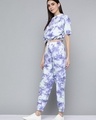 Shop Women's Purple & White Tie & Dye Co-ord Set-Design