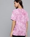 Shop Women's Purple & White Tie & Dye T-shirt-Full