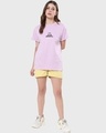 Shop Women's Purple Why Fall In Love Graphic Printed Boyfriend T-shirt-Full