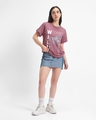 Shop Women's Purple Wild Soul Graphic Printed Boyfriend T-shirt-Full
