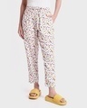 Shop Women's White All Over Printed Pyjamas-Front