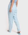 Shop Women's Blue All Over Floral Printed Straight Fit Rayon Pyjamas-Design