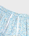 Shop Women's Blue All Over Floral Printed Straight Fit Rayon Pyjamas