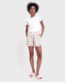 Shop Women's White Rayon AOP Shorts-Full