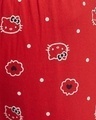 Shop Women's Red All Over Cat Printed Cotton Pyjamas