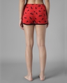 Shop Women's Red All Over Feather Printed Lounge Shorts-Design