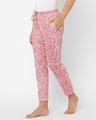 Shop Women's Red All Over Floral Printed Cotton Lounge Pants-Full