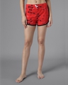 Shop Women's Red All Over Now or Never Printed Lounge Shorts-Front