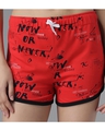 Shop Women's Red All Over Now or Never Printed Lounge Shorts-Full