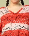 Shop Women's Red All Over Printed Plus Size Mini Dress
