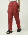 Shop Women's Red All Over Printed Pyjamas-Front