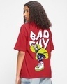 Shop Women's Red Bad Guy Billie Graphic Printed Oversized T-shirt-Front