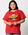 Shop Women's Red Bazinga Sheldon Plus Size Boyfriend T-shirt-Front