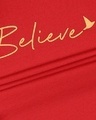Shop Women's Red Believe Typography Boyfriend T-shirt