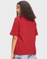 Shop Women's Red Believe Cat Graphic Printed Oversized T-shirt-Full