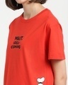 Shop Women's Red & Blue Typography T-shirt & Pyjama Set