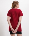 Shop Women's Red Bonjour Paris Graphic Printed Boyfriend T-shirt-Full
