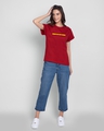 Shop Women's Red Can't Adult Boyfriend T-Shirt-Design