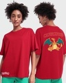 Shop Women's Red Charizard Graphic Printed Oversized T-shirt-Front