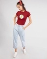 Shop Women's Red Classic Flash Logo (FL) Printed Slim Fit T-shirt-Design