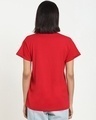 Shop Women's Red Climbing Pocket Panda Boyfriend T-shirt-Design