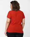 Shop Women's Red Cotton Schiffili T-shirt-Design