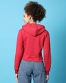 Shop Women's Red Cropped Hooded Sweatshirt-Design