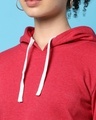 Shop Women's Red Cropped Hooded Sweatshirt