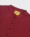 Shop Women's Red Dahlia Mandarin Collar 3/4th Sleeve Long Kurta