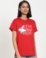 Shop Women's Red Enough Nonsense Boyfriend T-shirt-Front