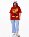 Shop Women's Red Feel'n Hot Graphic Printed Oversized Plus Size T-shirt-Full