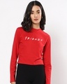 Shop Women's Red Friends Logo (FRL) Typography Slim Fit T-shirt-Front