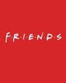 Shop Women's Red Friends logo Graphic Printed Slim Fit T-shirt (FRL)-Full