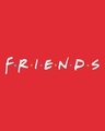 Shop Women's Red Friends Logo Typography Boyfriend Plus Size T-shirt