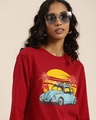 Shop Women's Red Graphic Print Oversized T-shirt-Design