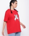 Shop Women's Red Graphic Printed Loose Fit T-shirt-Design