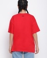 Shop Women's Red Graphic Printed Loose Fit T-shirt-Full