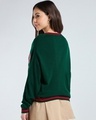 Shop Women's Green Typography Oversized Sweater-Full