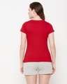 Shop Women's Red & Grey T Shirt & Shorts Set-Full