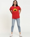 Shop Women's Red Hello Sunshine Graphic Printed Boyfriend T-shirt-Design