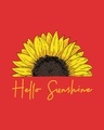 Shop Women's Red Hello Sunshine Graphic Printed Boyfriend T-shirt-Full